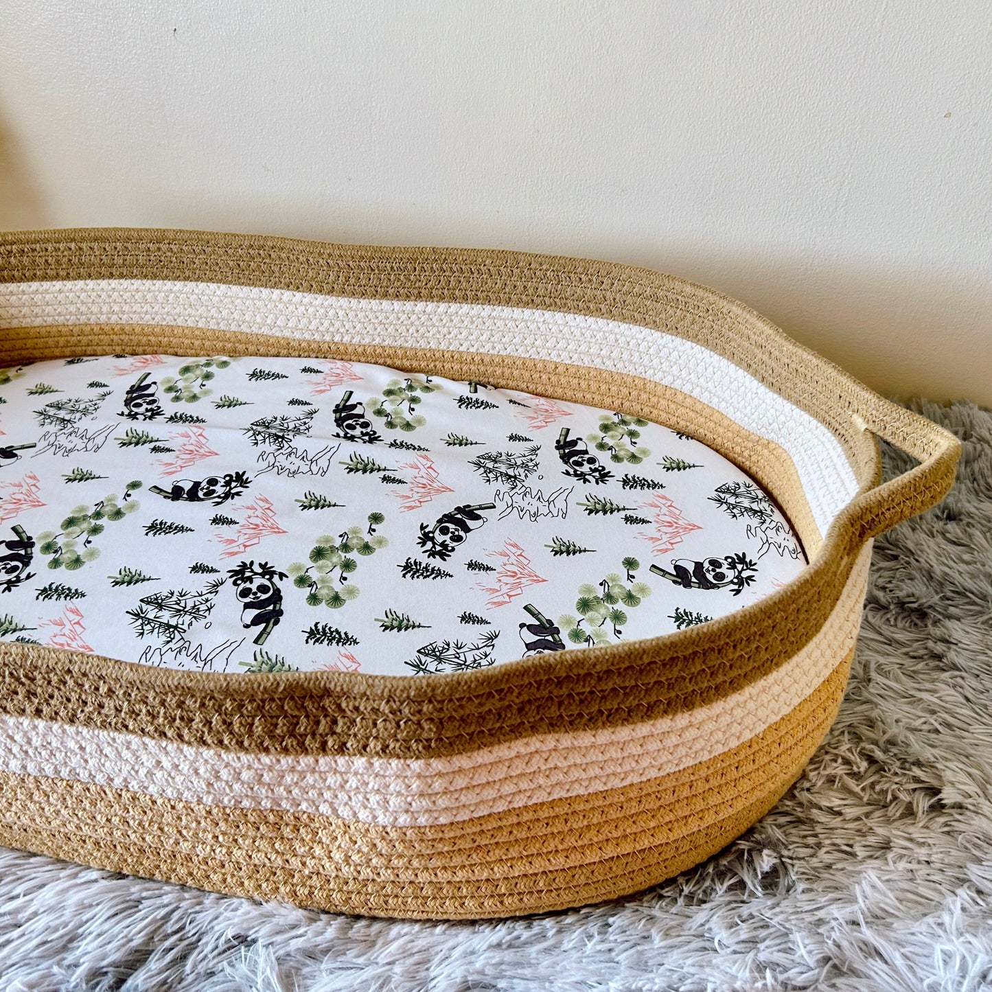 Moses Basket Foam Pad Cover, Bassinet Cover Sheets in 3-Pack Cute Prints