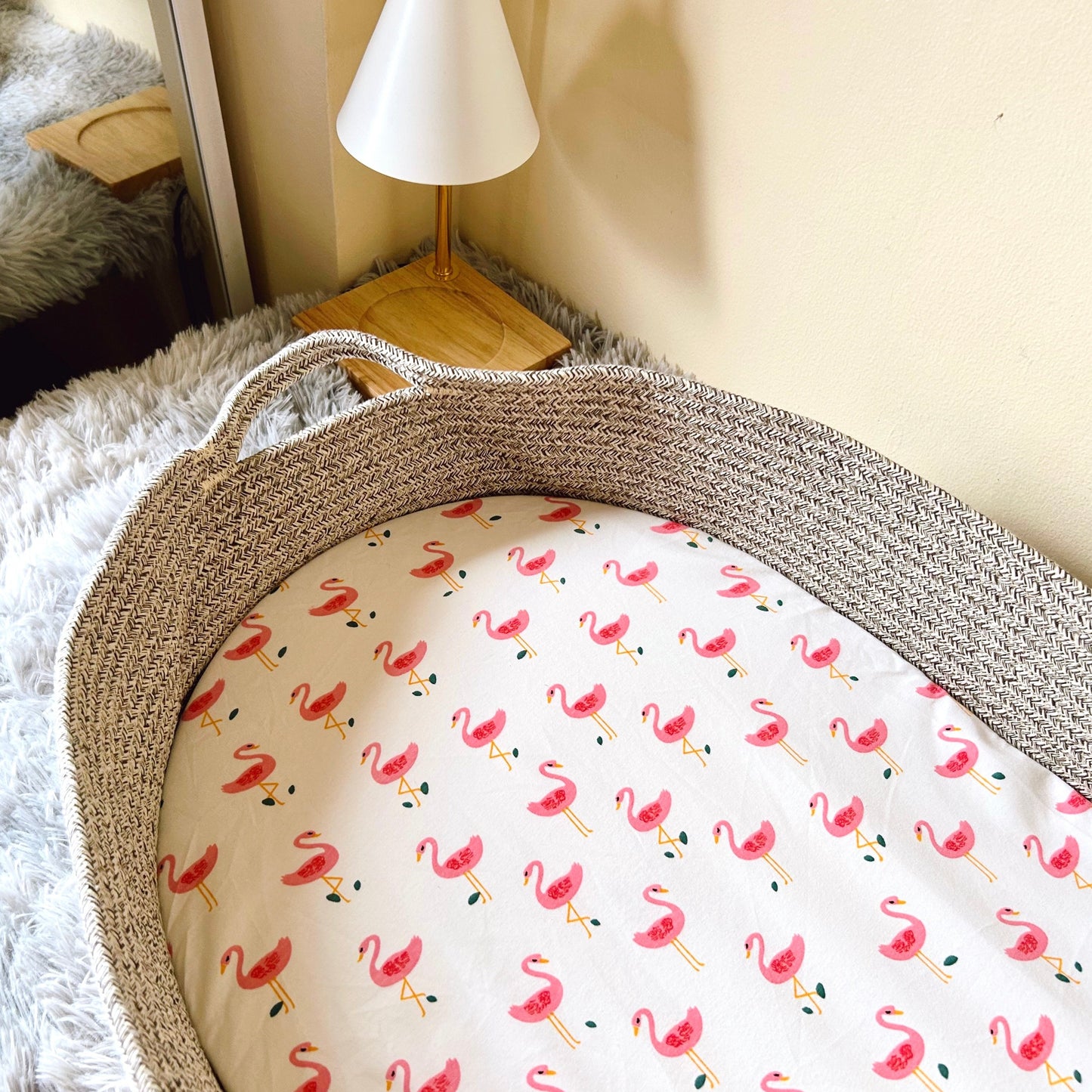 Moses Basket Foam Pad Cover, Bassinet Cover Sheets in 3-Pack Cute Prints
