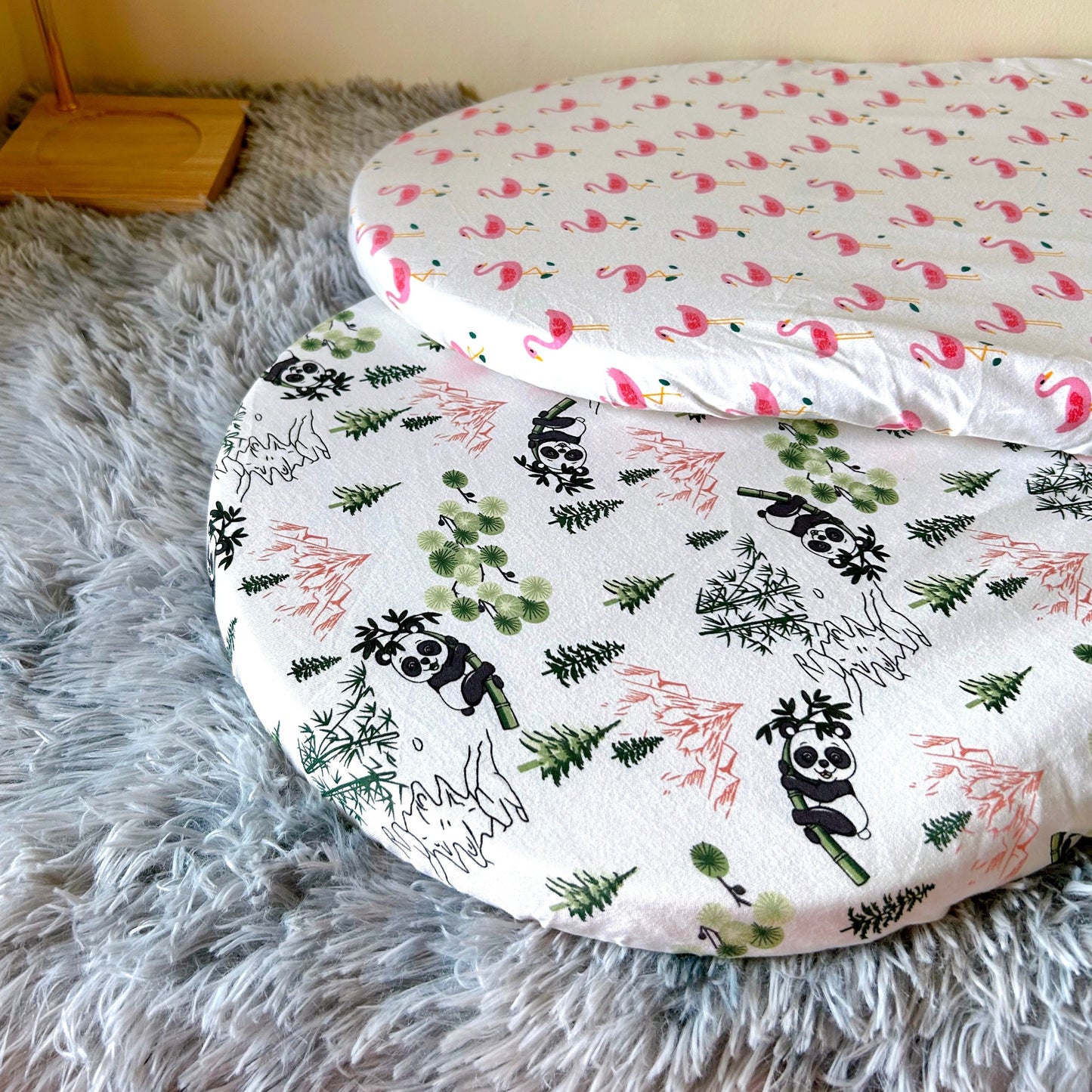 Moses Basket Foam Pad Cover, Bassinet Cover Sheets in 3-Pack Cute Prints